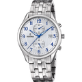 Festina Herrenuhr F6854/A Chronograph Silber Blau Edelstahl